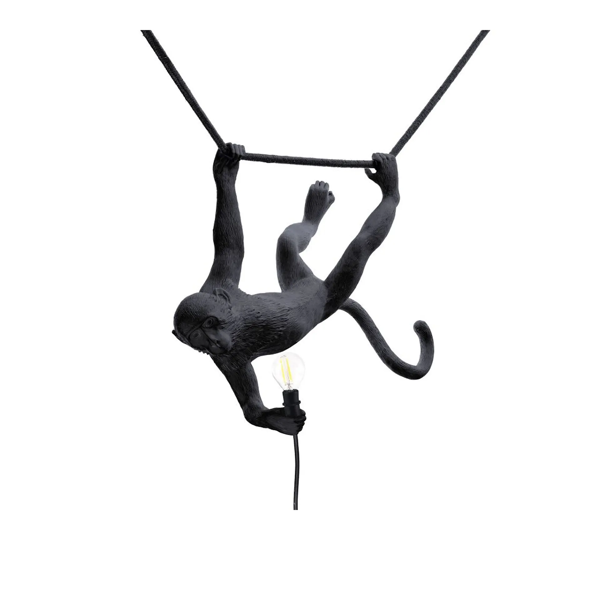 The Monkey Lamp Outdoor Swing, Black - Seletti - NO GA