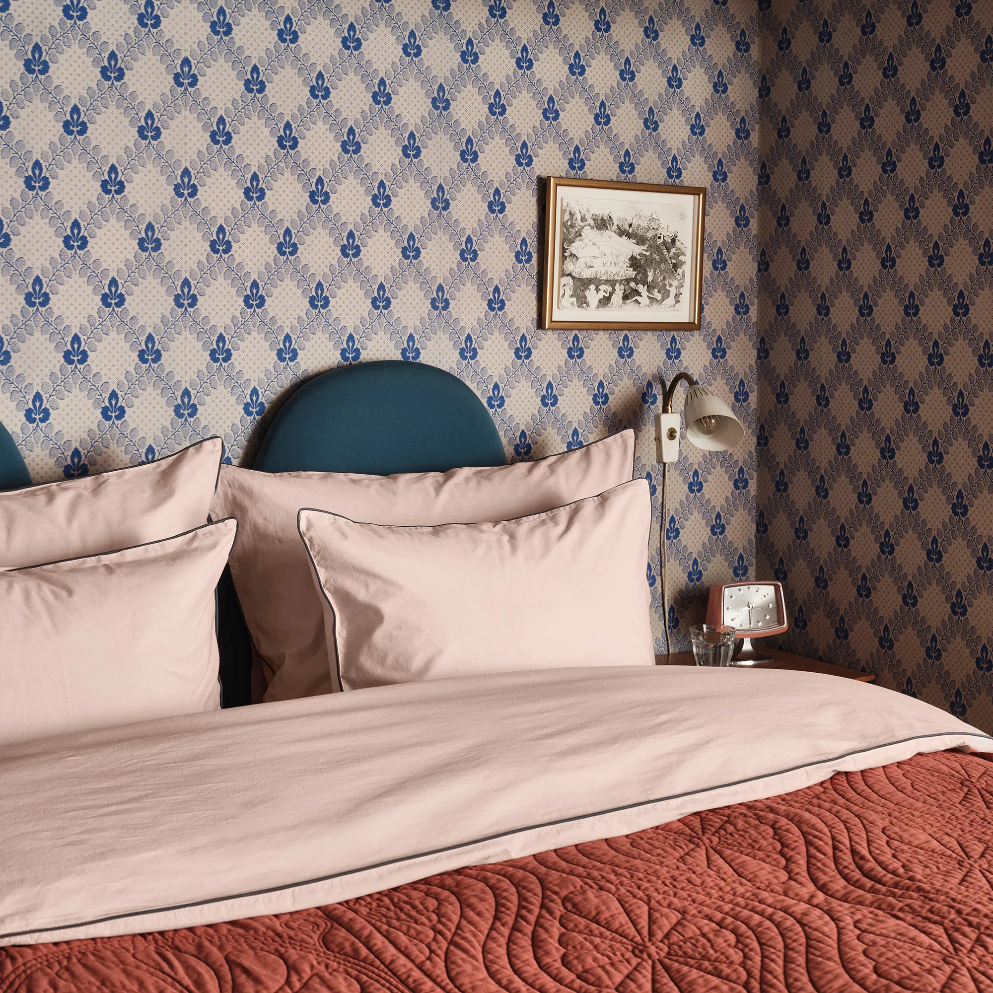 Powder Pink/Dark Blue tyynyliina - 6