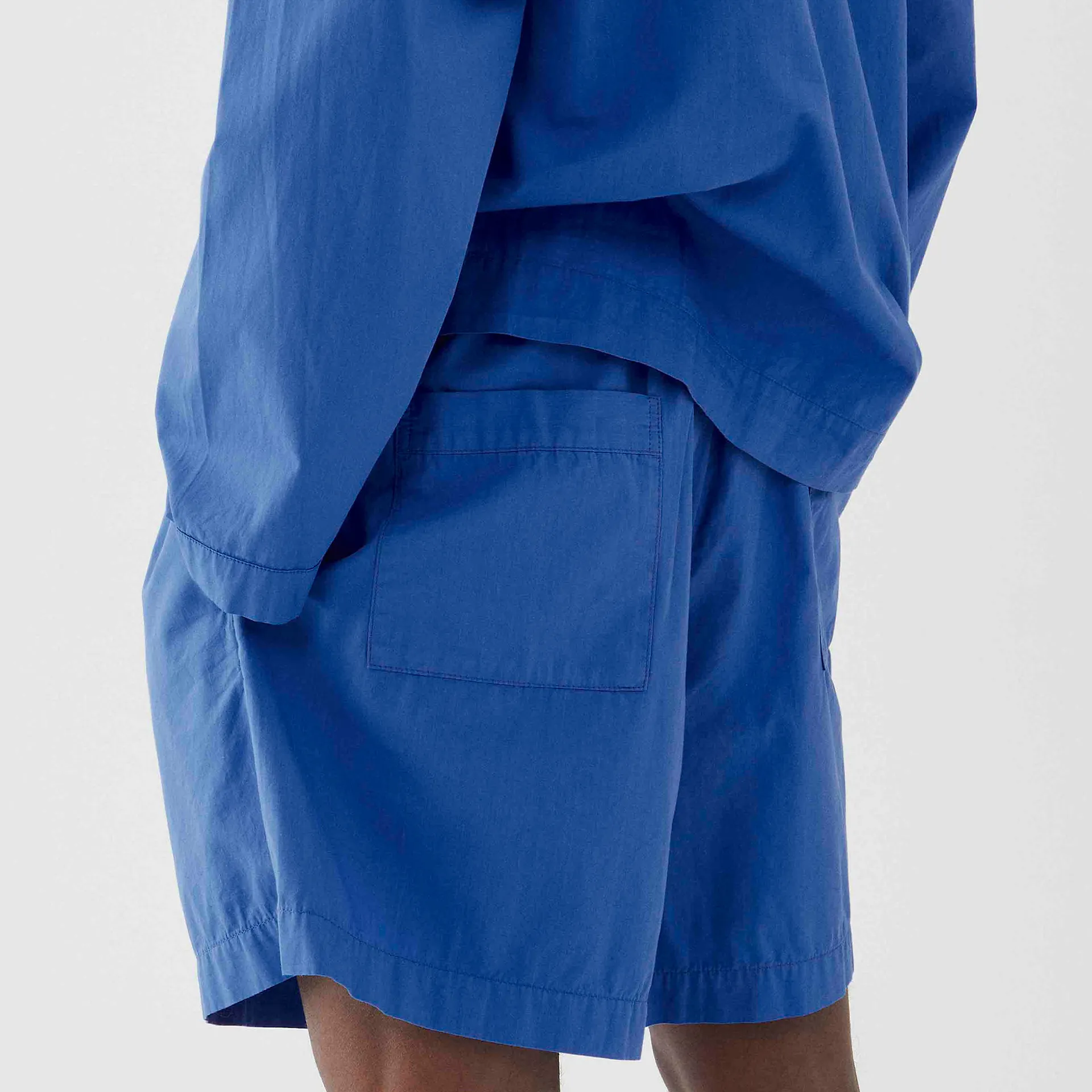 Poplin Pyjamas Shorts Royal Blue - TEKLA - NO GA