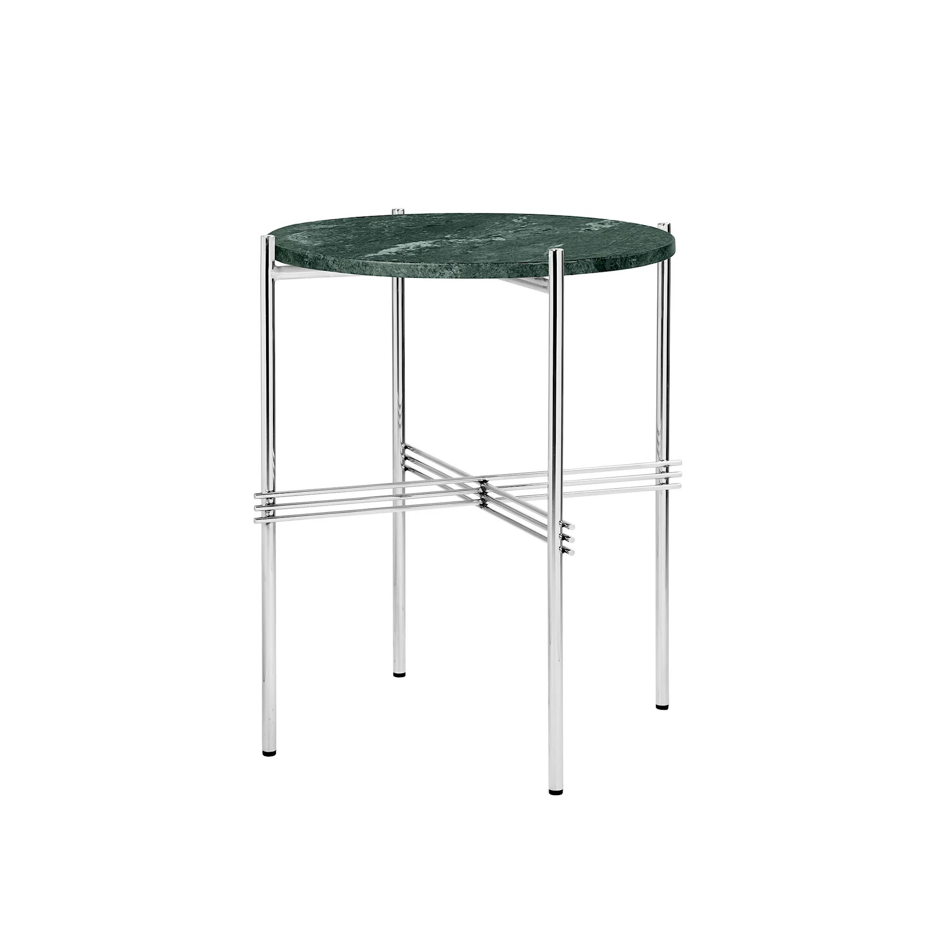 TS Side Table - Round, Ø40 Polished Steel Base - Gubi - GamFratesi - NO GA