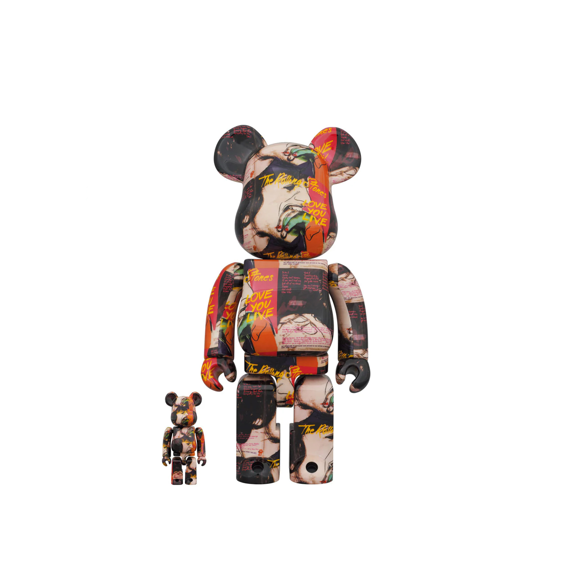 Buy BE@RBRICK Andy Warhol × The Rolling Stones Love You Live 100% u0026 400%  from Medicom Toy | NO GA