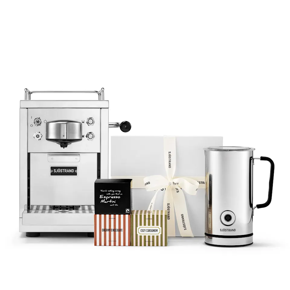 The Original Espresso kapselikone + maidonvaahdotin + Kahvikapselit Holiday 30-pack