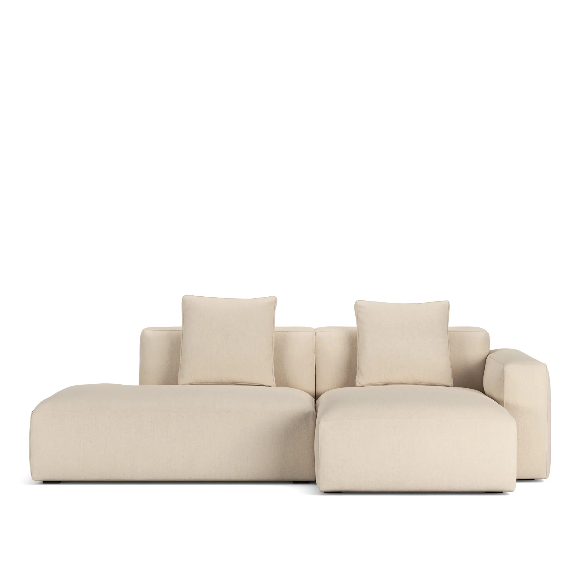 Brick 2-Seater Chaise Lounge Open End Left - 10
