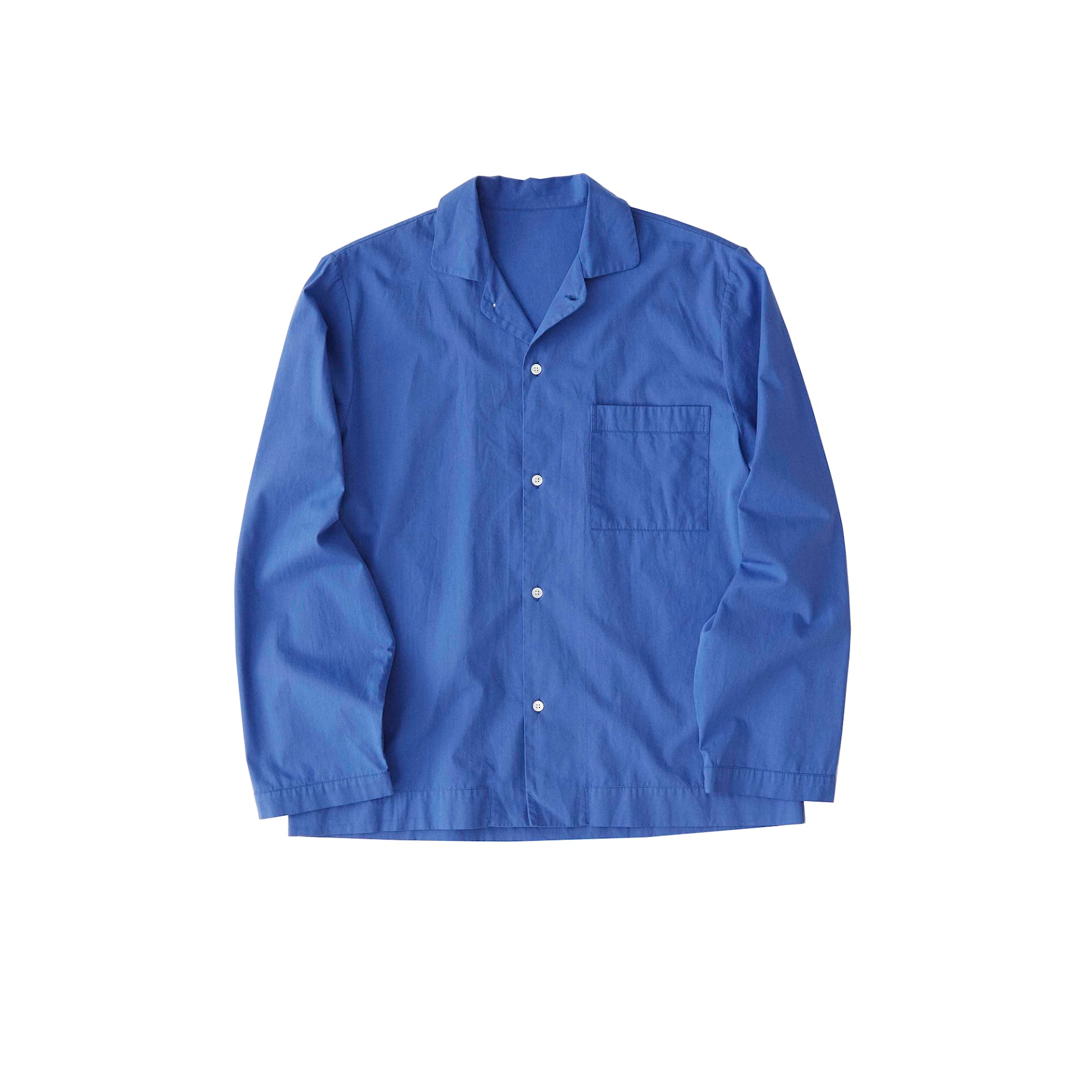Poplin Pyjamas Shirt Royal Blue - TEKLA - NO GA