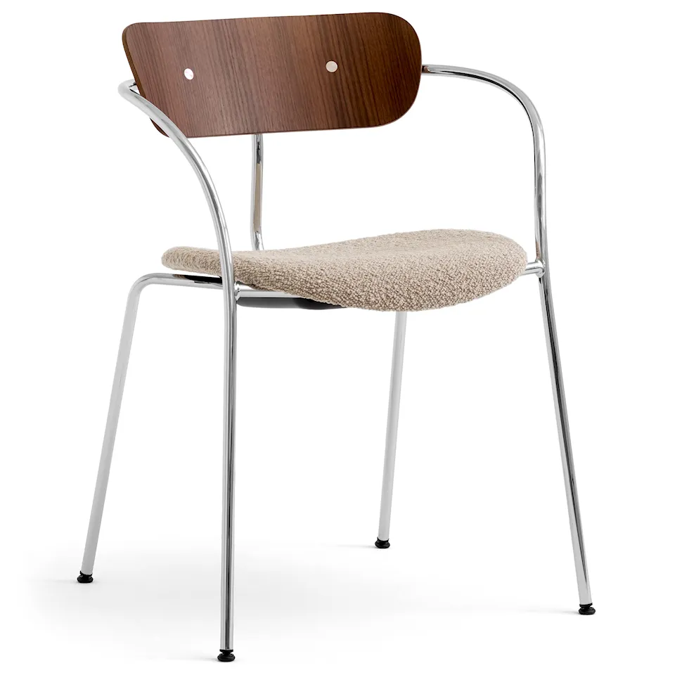 Pavilion Armchair AV4 seat upholstered chrome