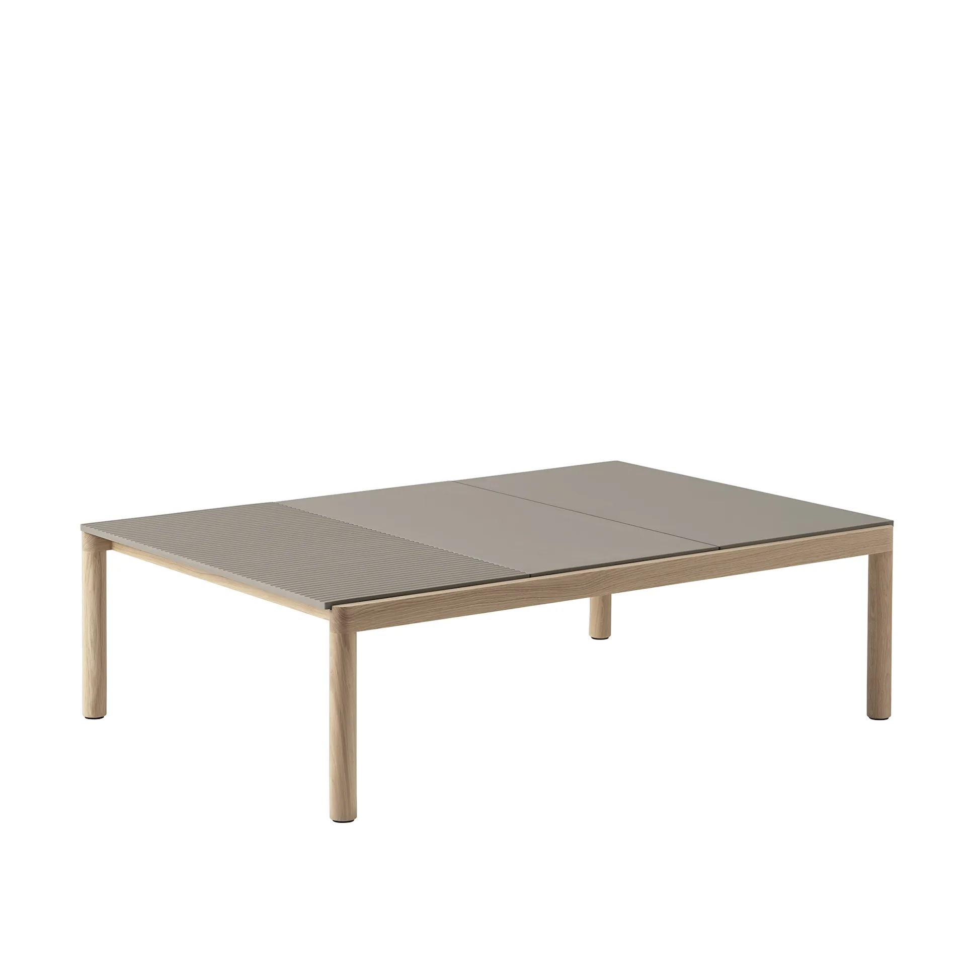 Couple Coffee Table 2 Plain 1 Wavy  120 x 84 x 35 - Muuto - NO GA