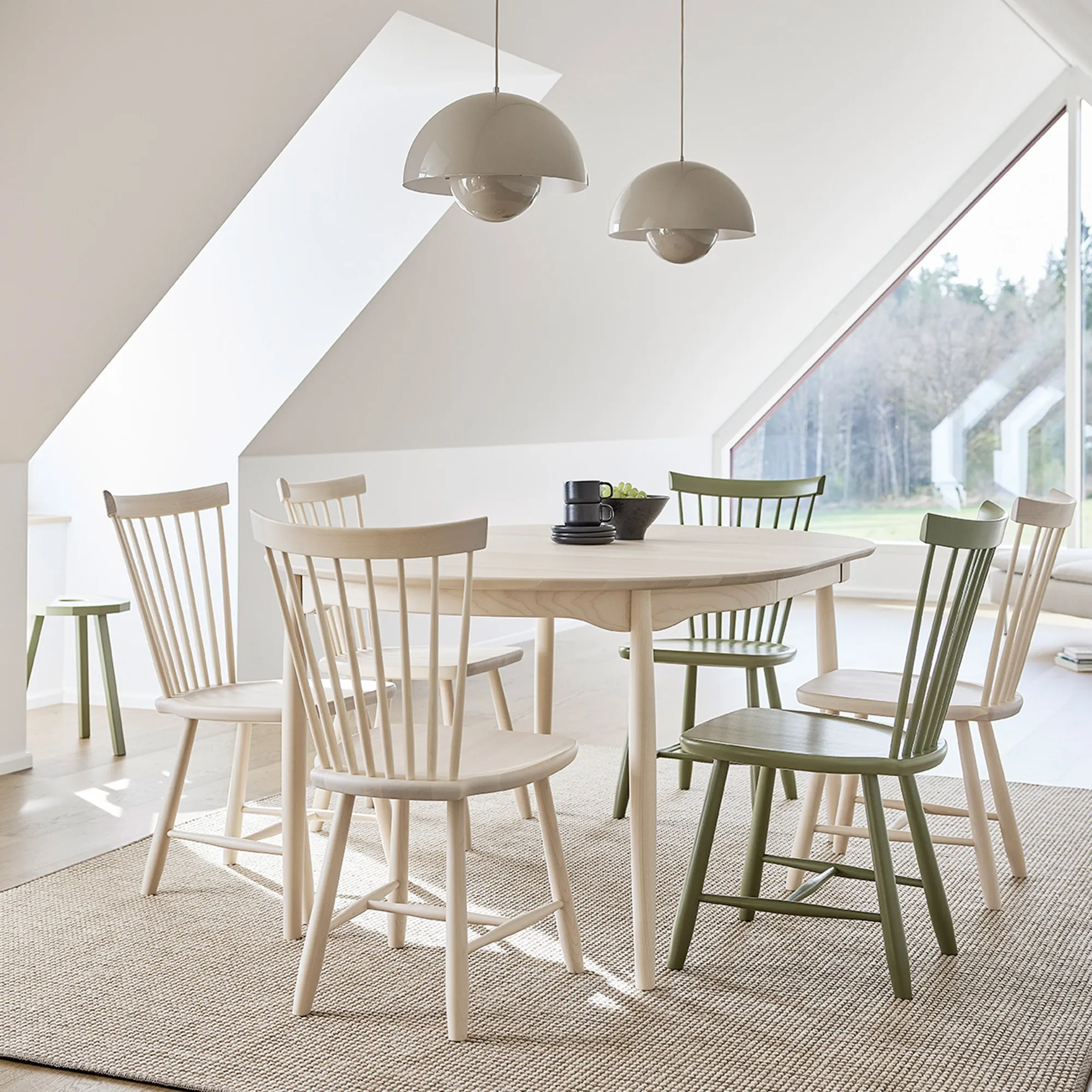 Carl dining table Ø115 cm extendable without insert leaf - 12