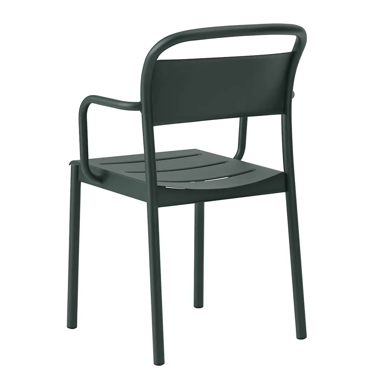 Linear Steel Armchair Dark Green