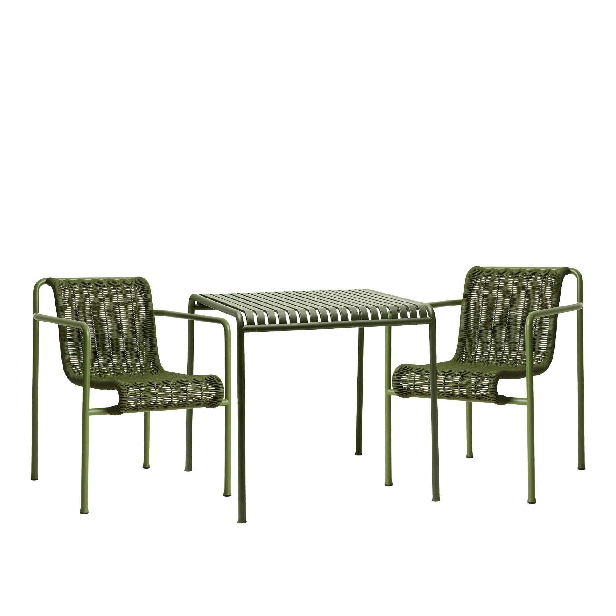 Palissade cord eetgroep med tafel & 2 armstoelen - 1