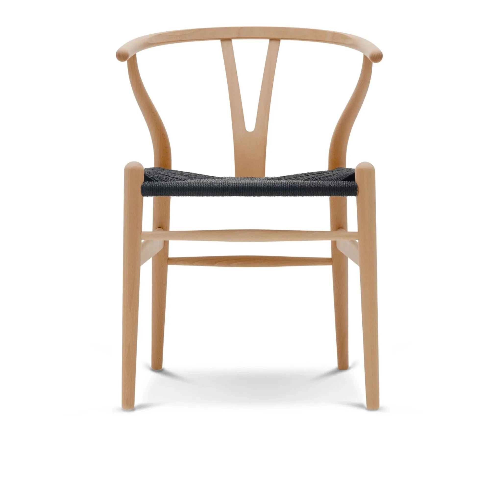 CH24 Wishbone Chairpyökki/musta punottu paperinaru - 1