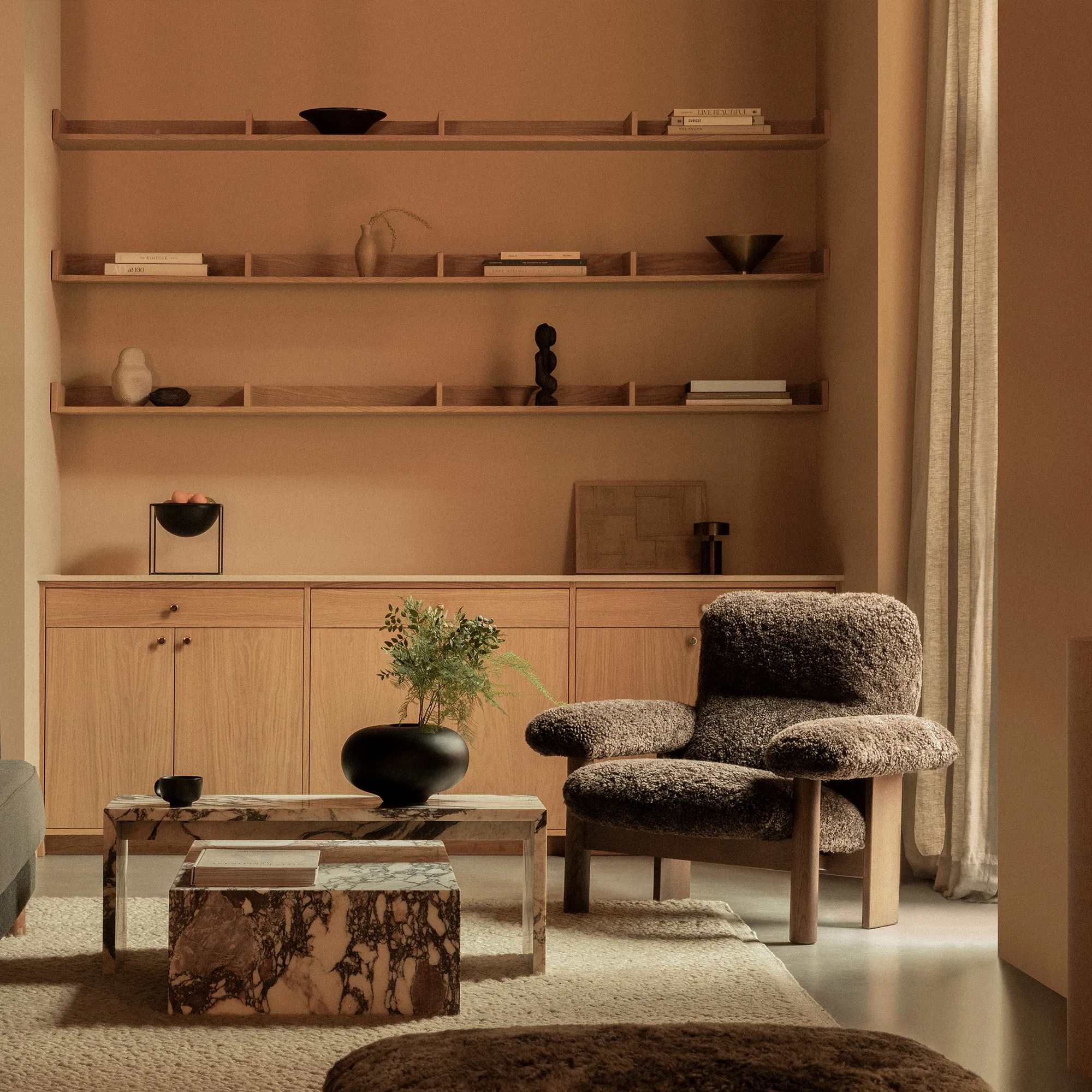 Brasilia Lounge Chair Natural Oak