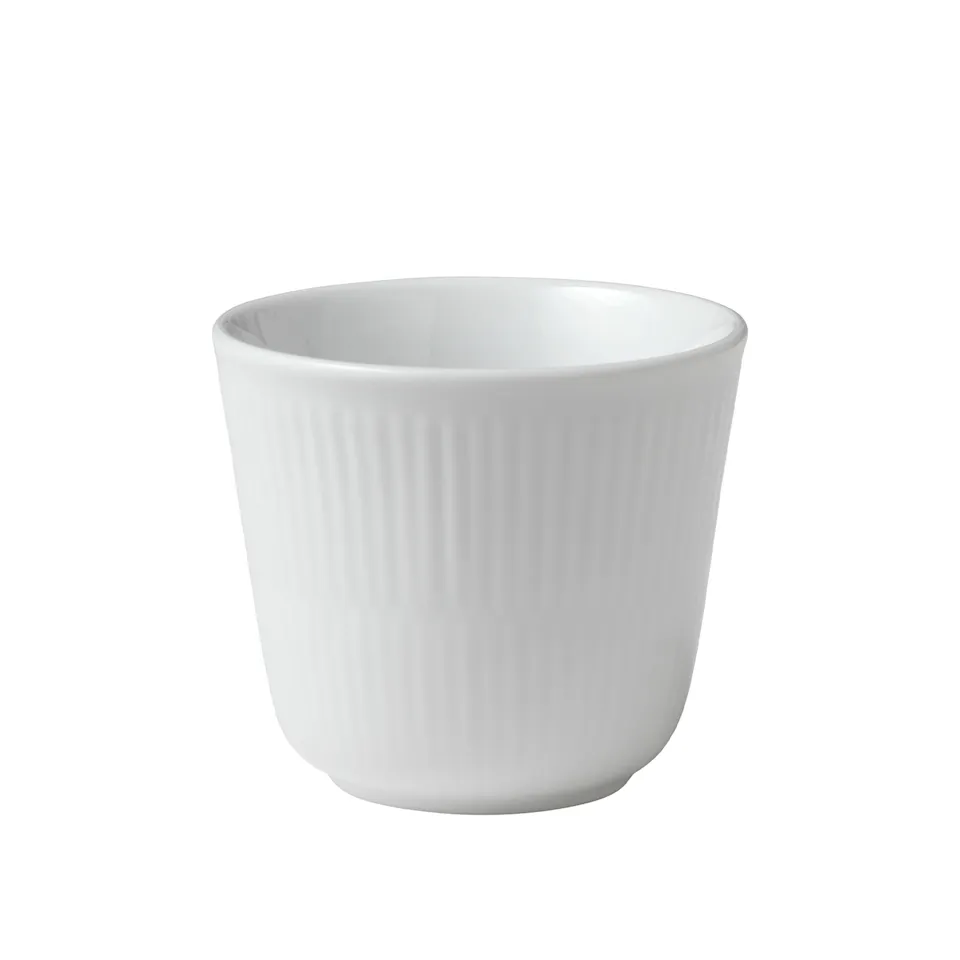 White Fluted Thermo Mug 26 cl