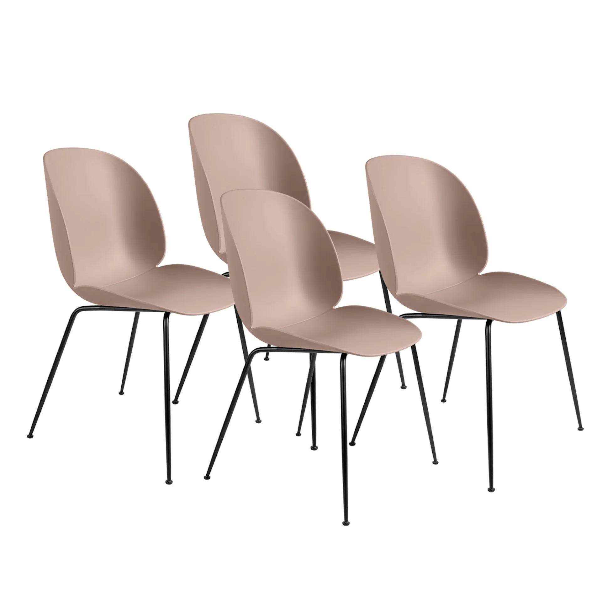 Beetle Dining Chair Colli of 4 - Un-upholstered - Gubi - GamFratesi - NO GA