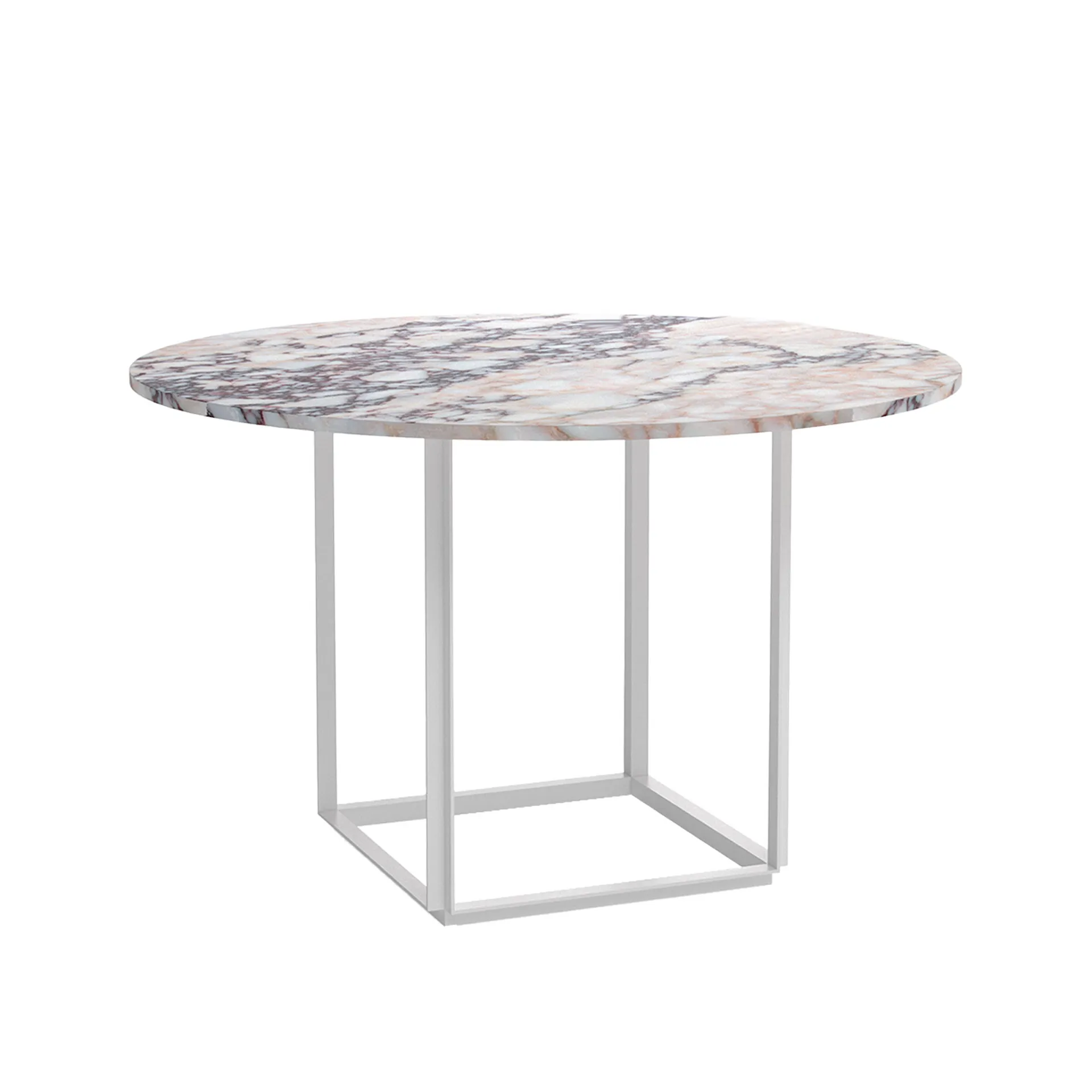 Florence Dining Table Ø120 / White Viola Marble - New Works - NO GA