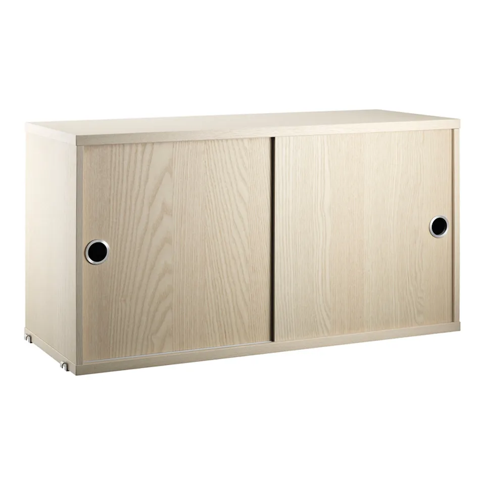 Cabinet with sliding doors 78x30cm ash