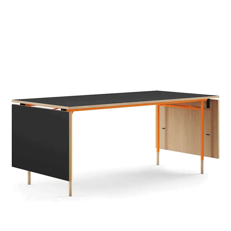 Nyhavn spisebord med klaffer Oak Orange Steel