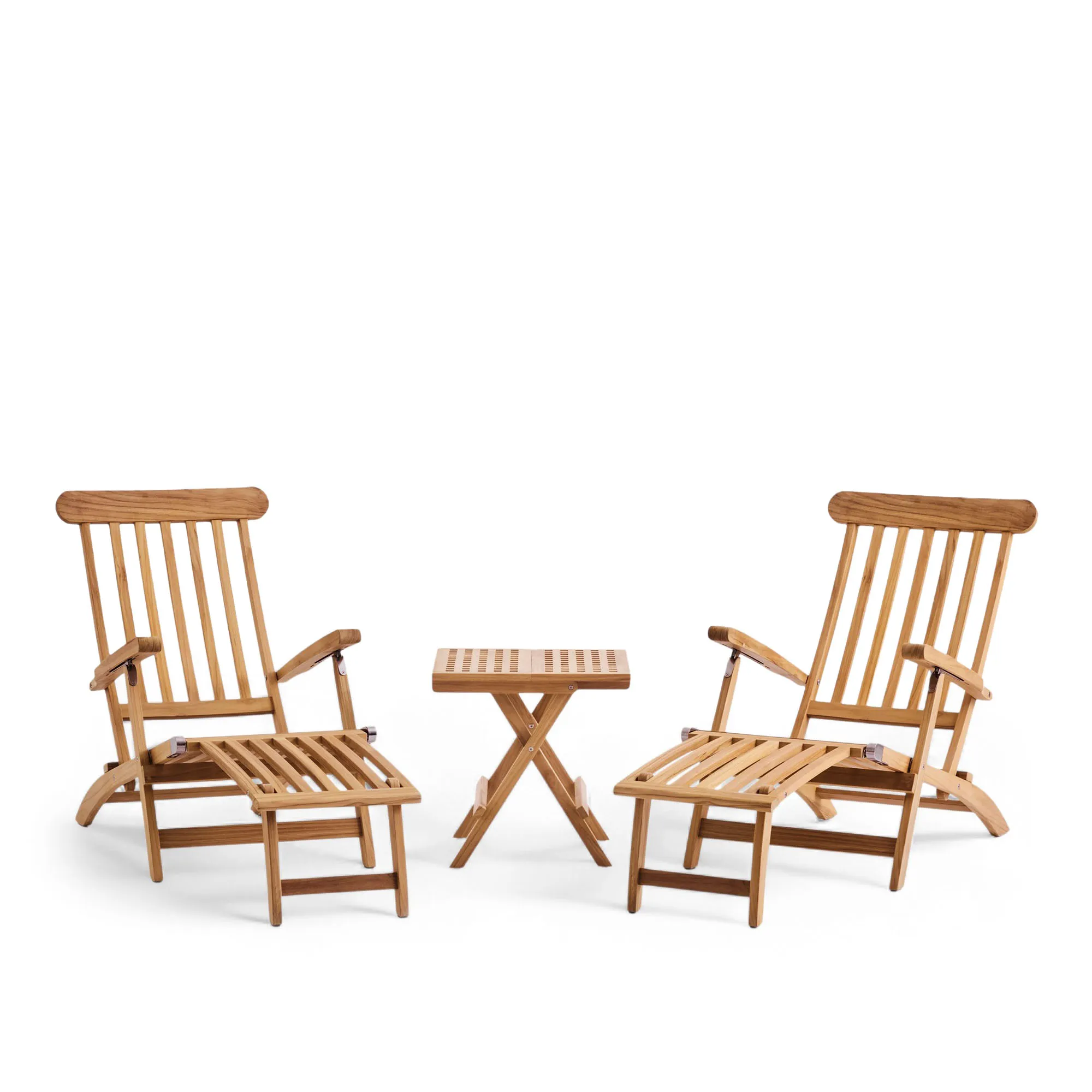 Midsummer vierkante bijzettafel voor buiten en 2 tuinstoelen - 1
