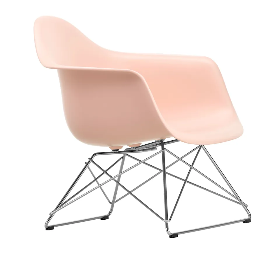 Eames RE Plastic Armchair LAR - 41 Pale Rose - Chrome Base
