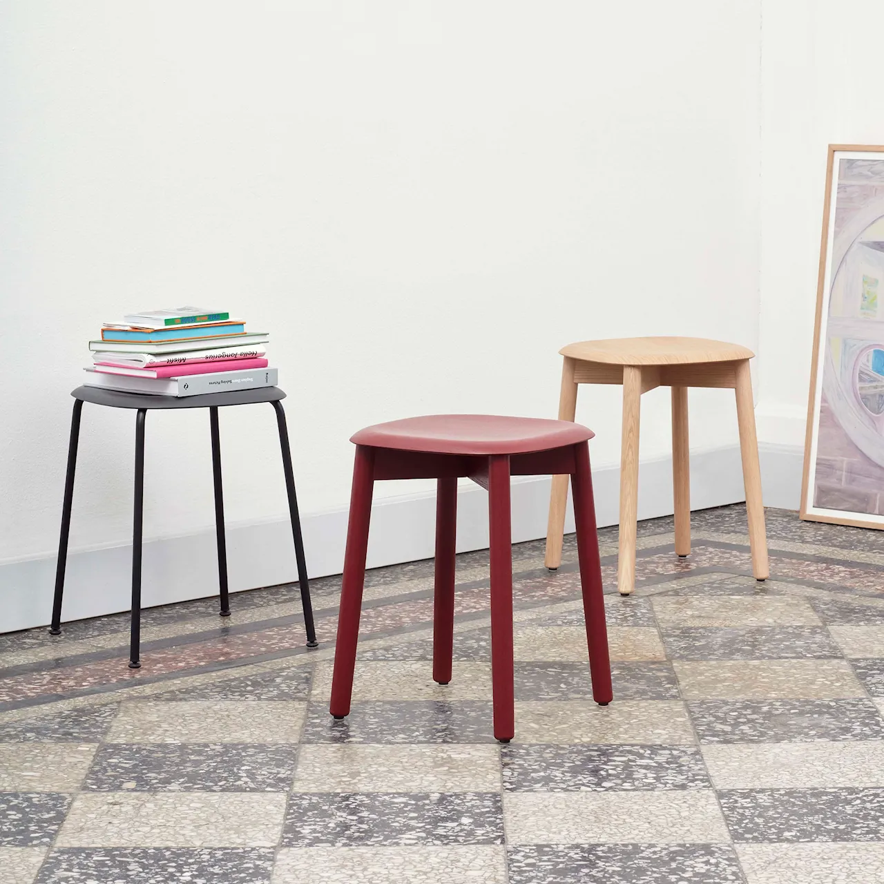 Soft Edge 70 Stool Soft Grey