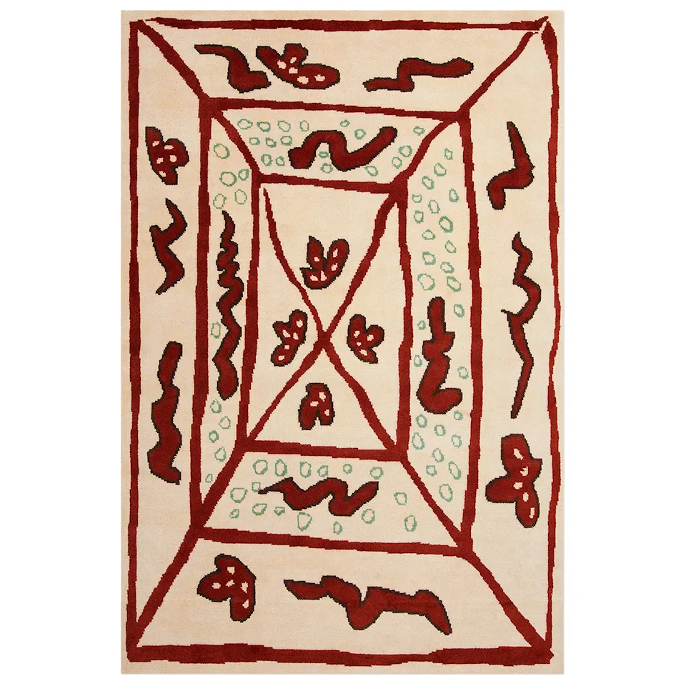 Walled Garden Beige wool rug