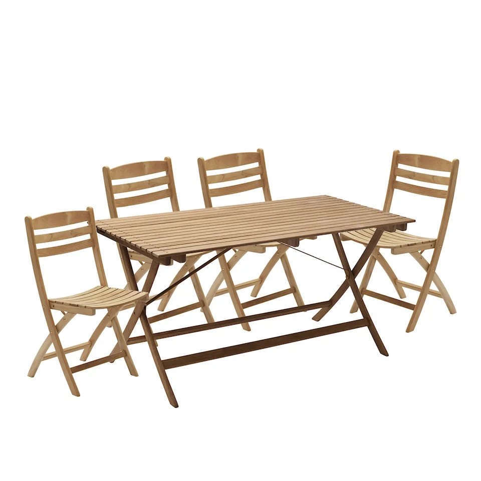 Selandia dining set rectangular dining table & 4 chairs