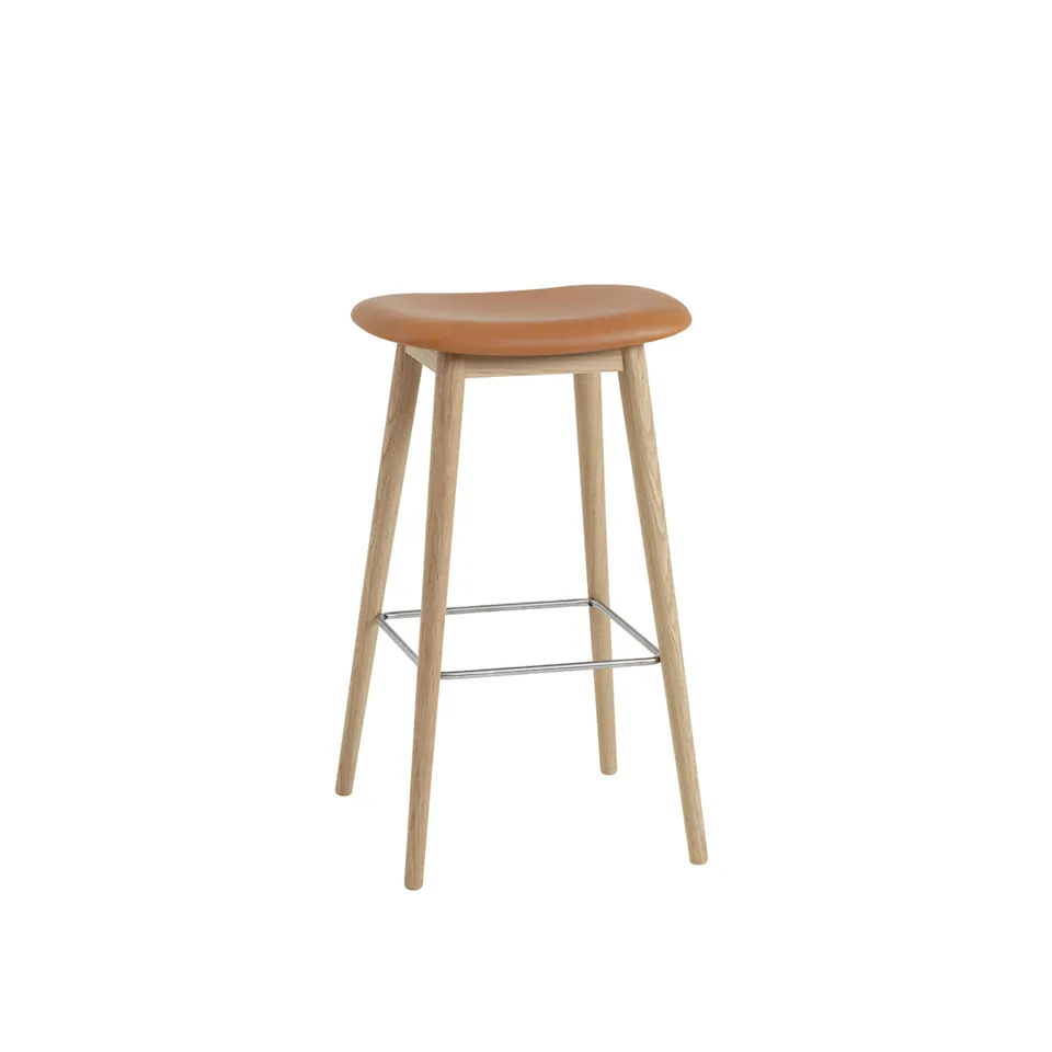 Fiber Bar Stool - Wood Base