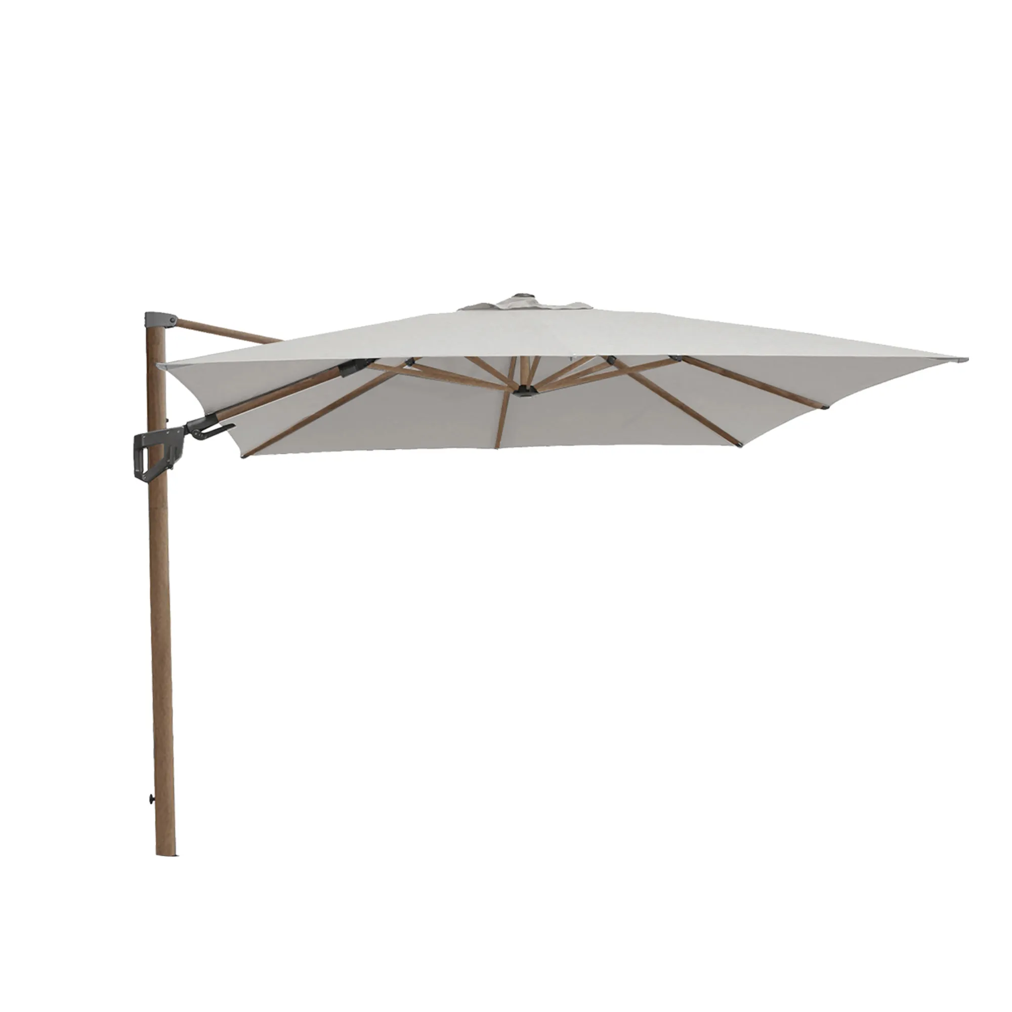Hyde luxe kantelbare parasol hout, 3x3 m - 1