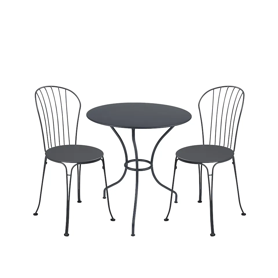 Opéra+ ruokaryhmä pylväspöytä Ø67cm & 2 tuolit