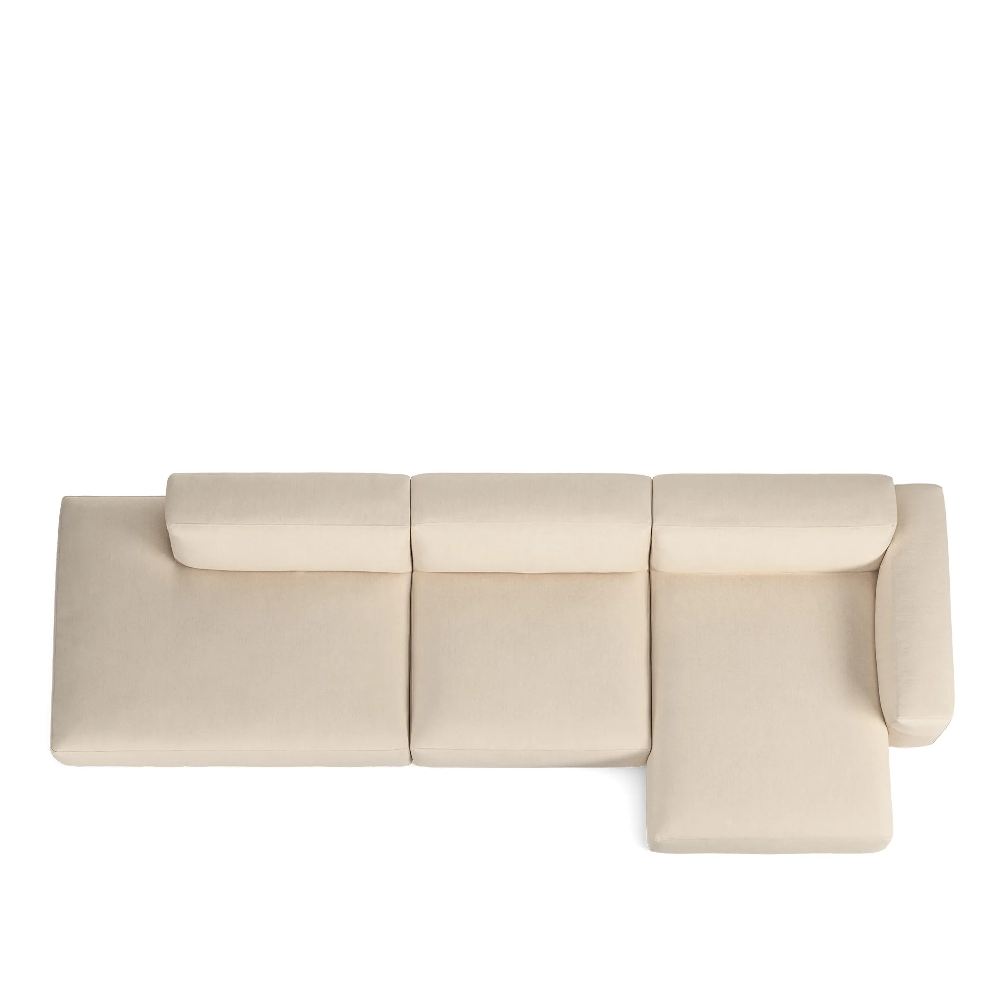 Brick 3-Seater Chaise Lounge Open End Left - 8