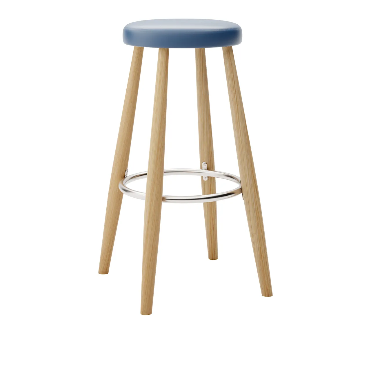 CH56 High Stool, Oiled Oak, Leather Group A Loke - 7150