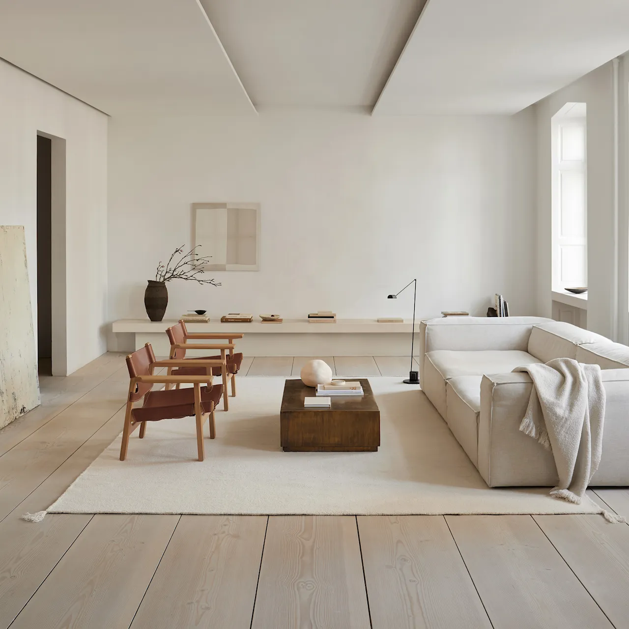 Merino Natural White Wool Rug