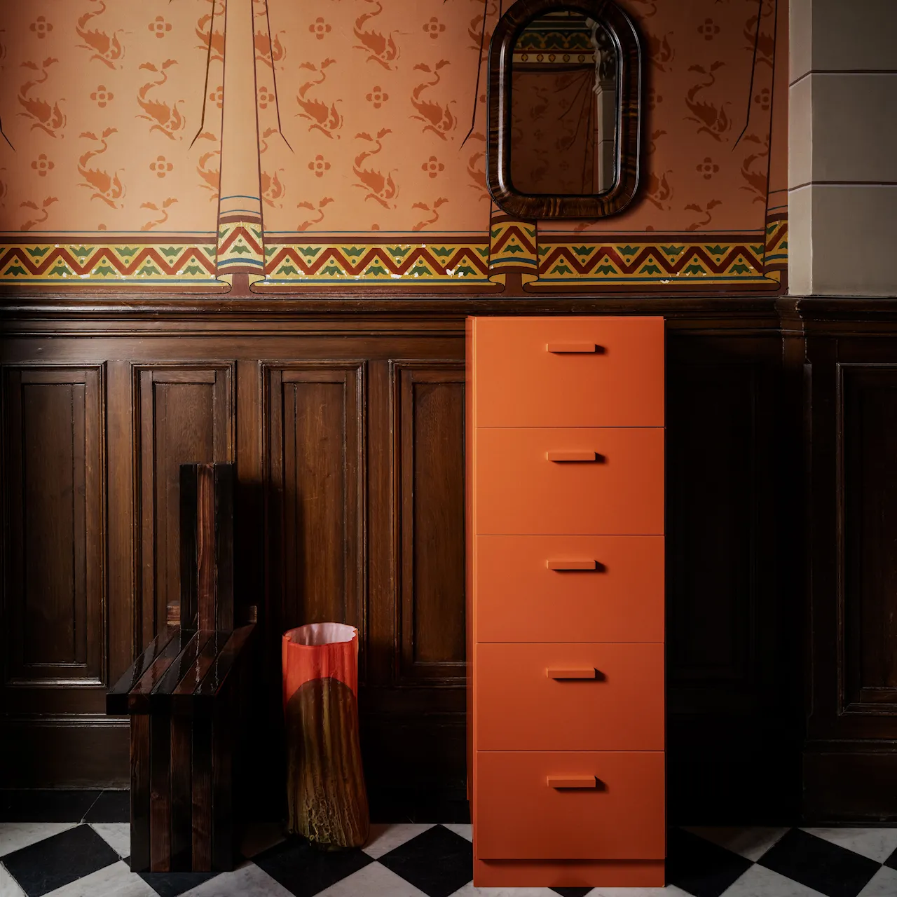 Relief Chest of Drawers Tall Plinth