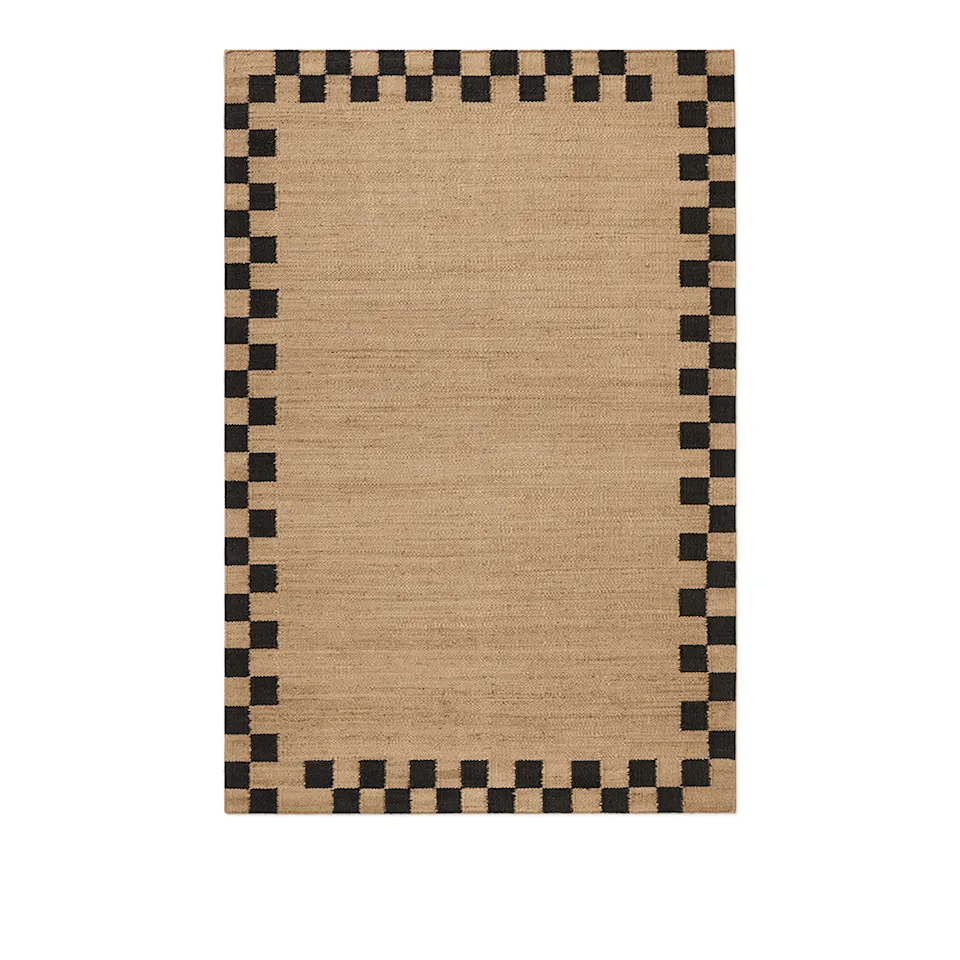 Jute Border Black tæppe