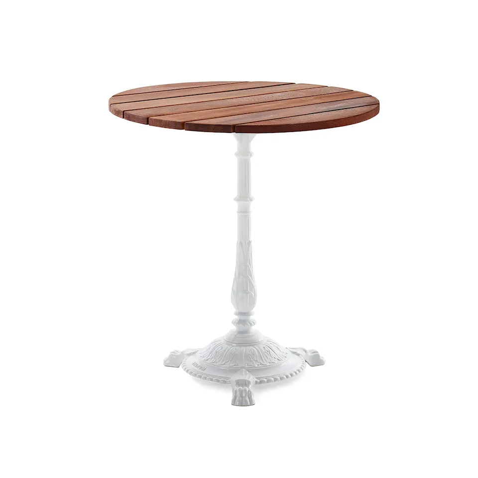 Table Classic Ø 70 Oiled Mahogany/White Lacquered Aluminium