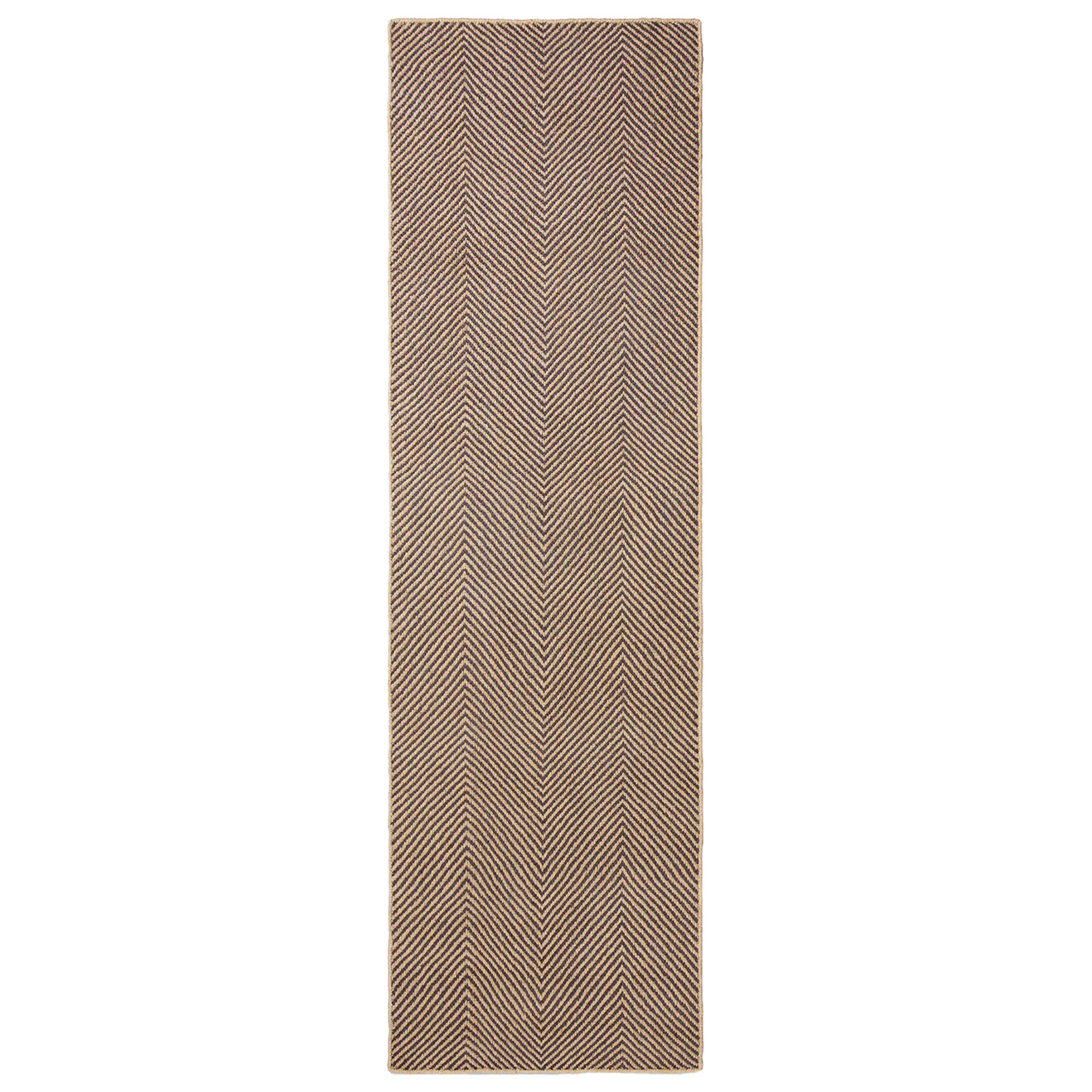 Jute Herringbone Natural/Brown Rug - 1