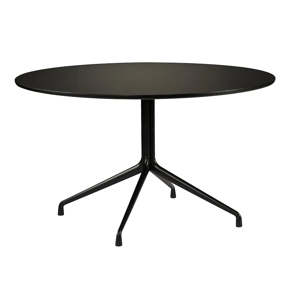 About a Table AAT20 - Black Base - Black Linoleum - Ø128xH73 cm