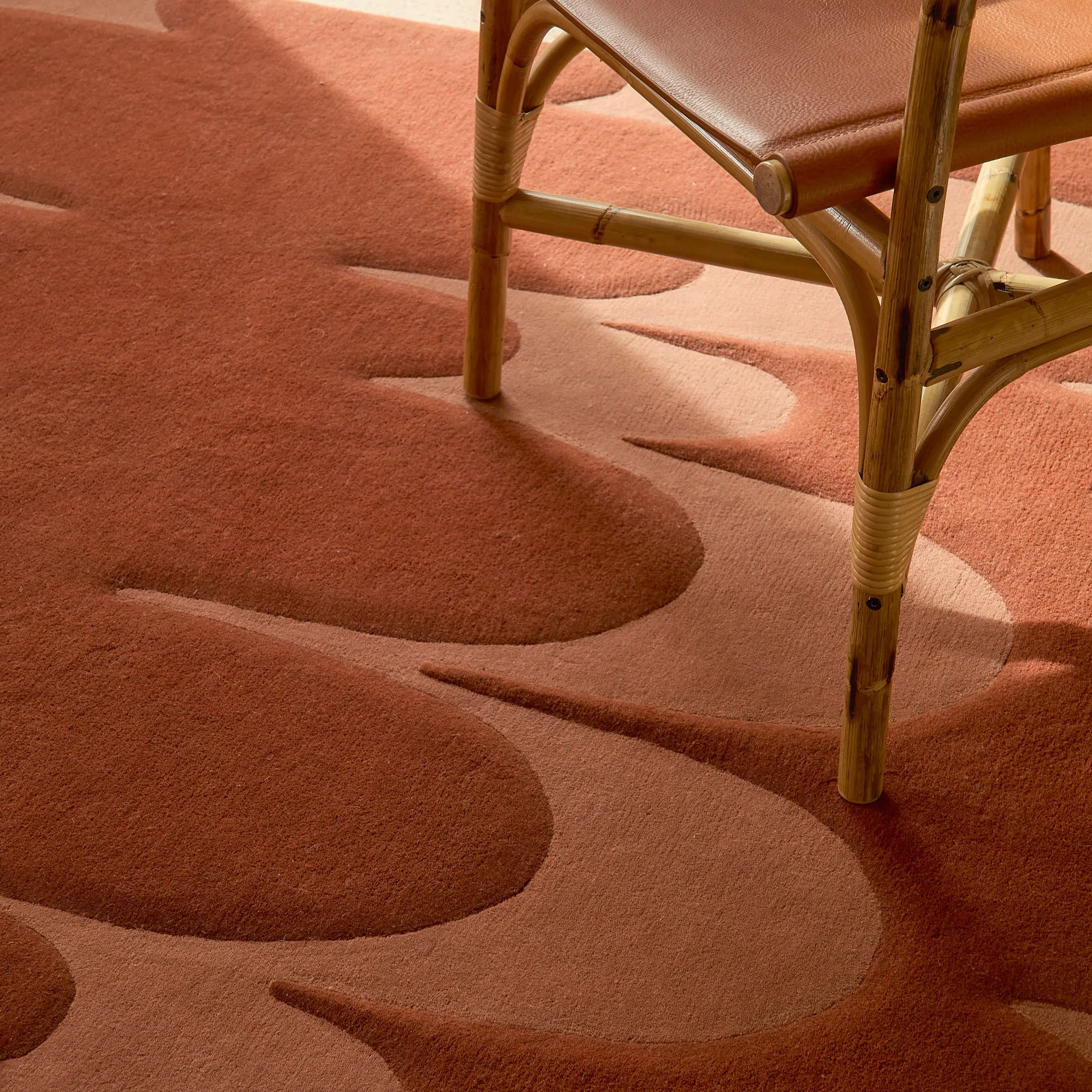 Lucia Eames Echo Terracotta uldtæppe - 4