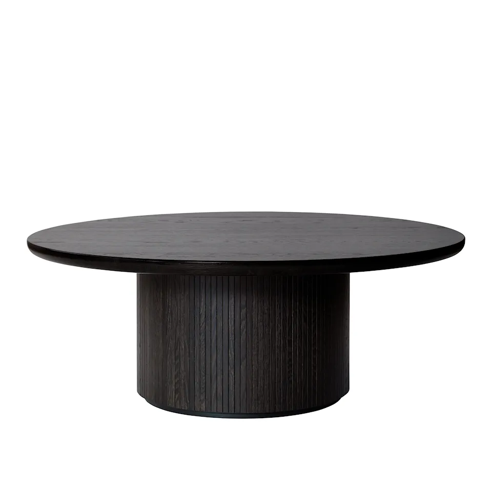 Moon Coffee Table Round H45 x Ø120, Brown/Black Stained Veneer Oak Lacquered