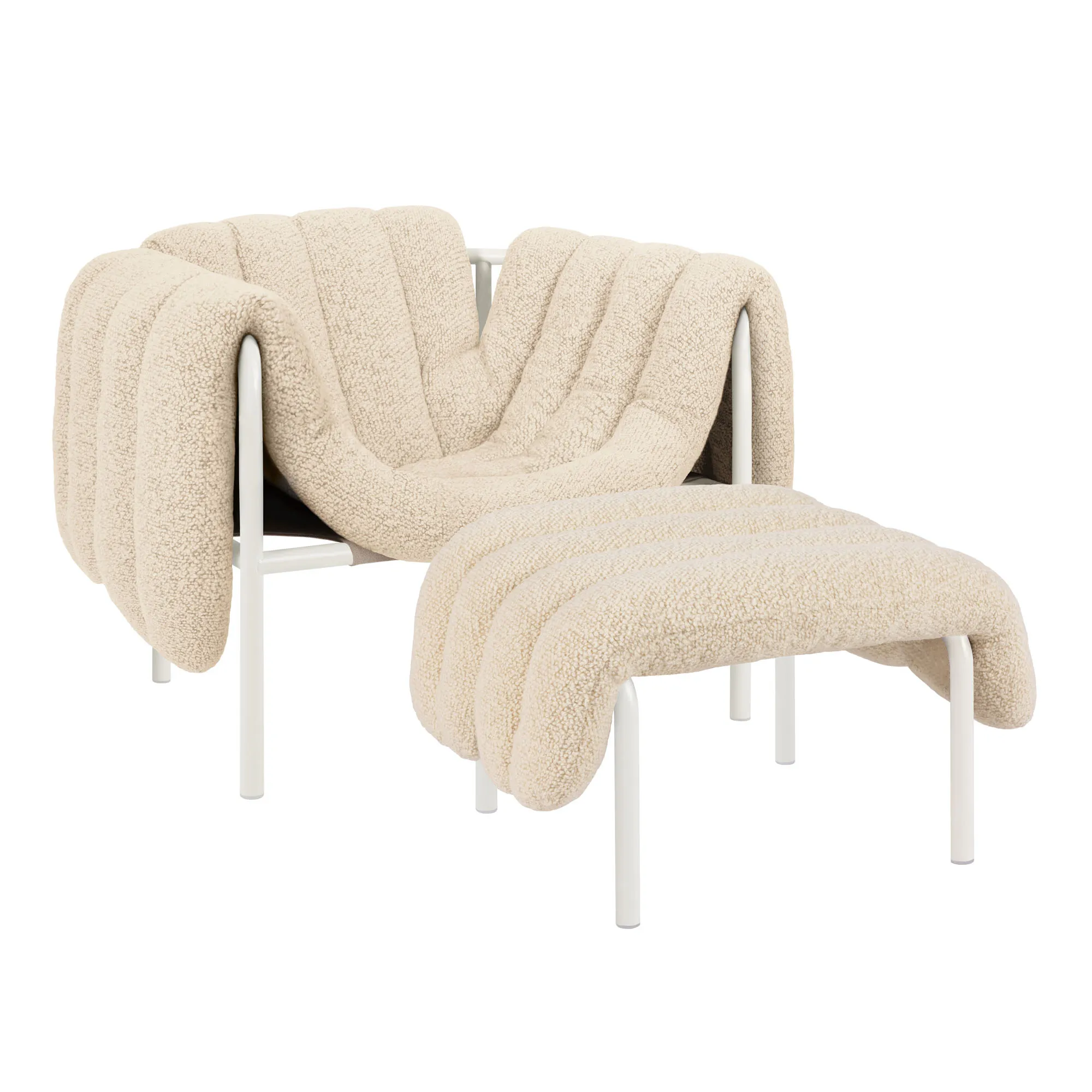 Puffy Lounge Chair + Ottoman - 1