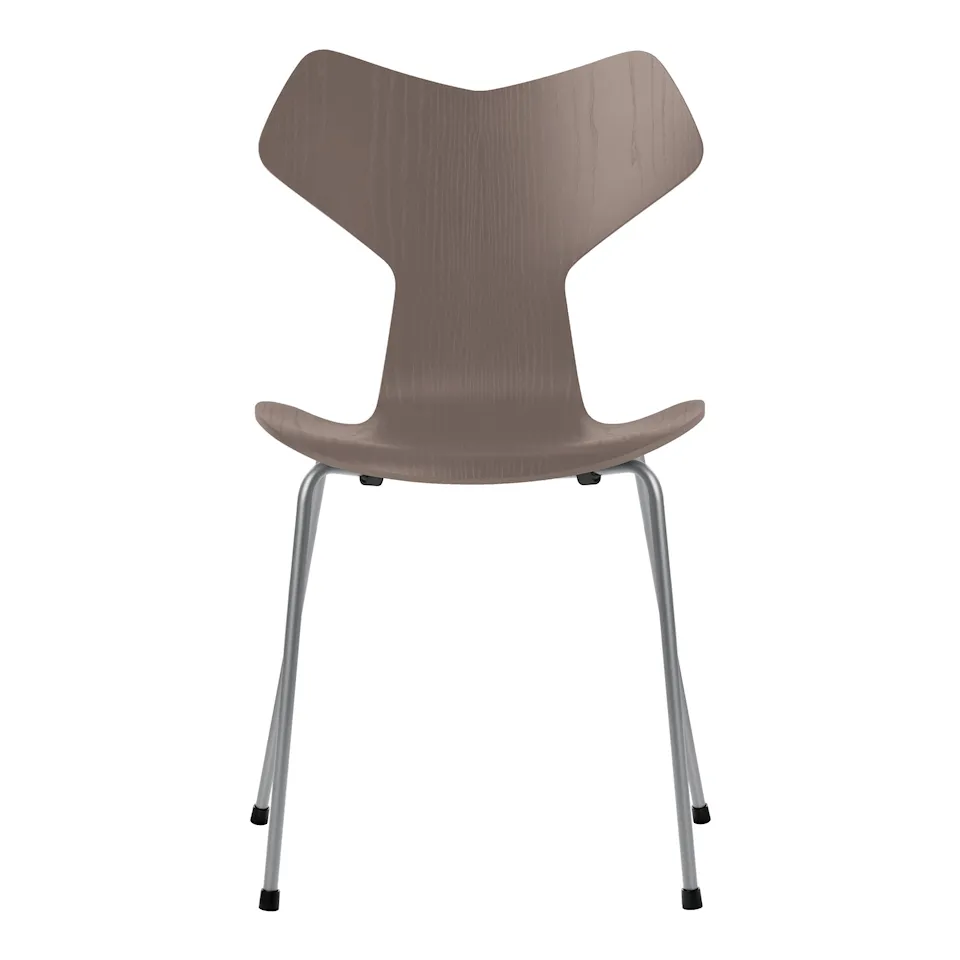 3130 Grand Prix Chair Ash Veneer Silver Grey