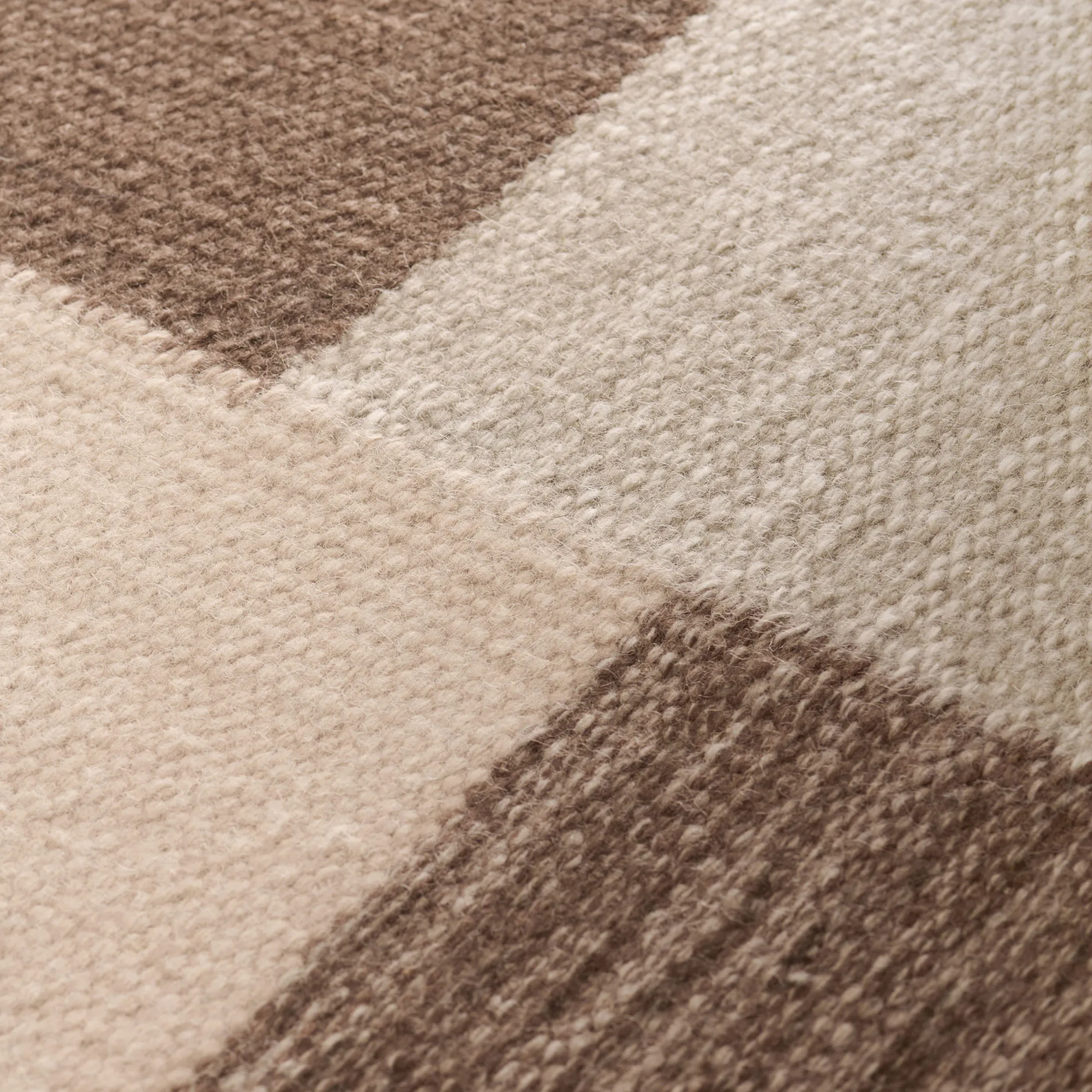Patchwork 01 Brown Wool Rug - 4