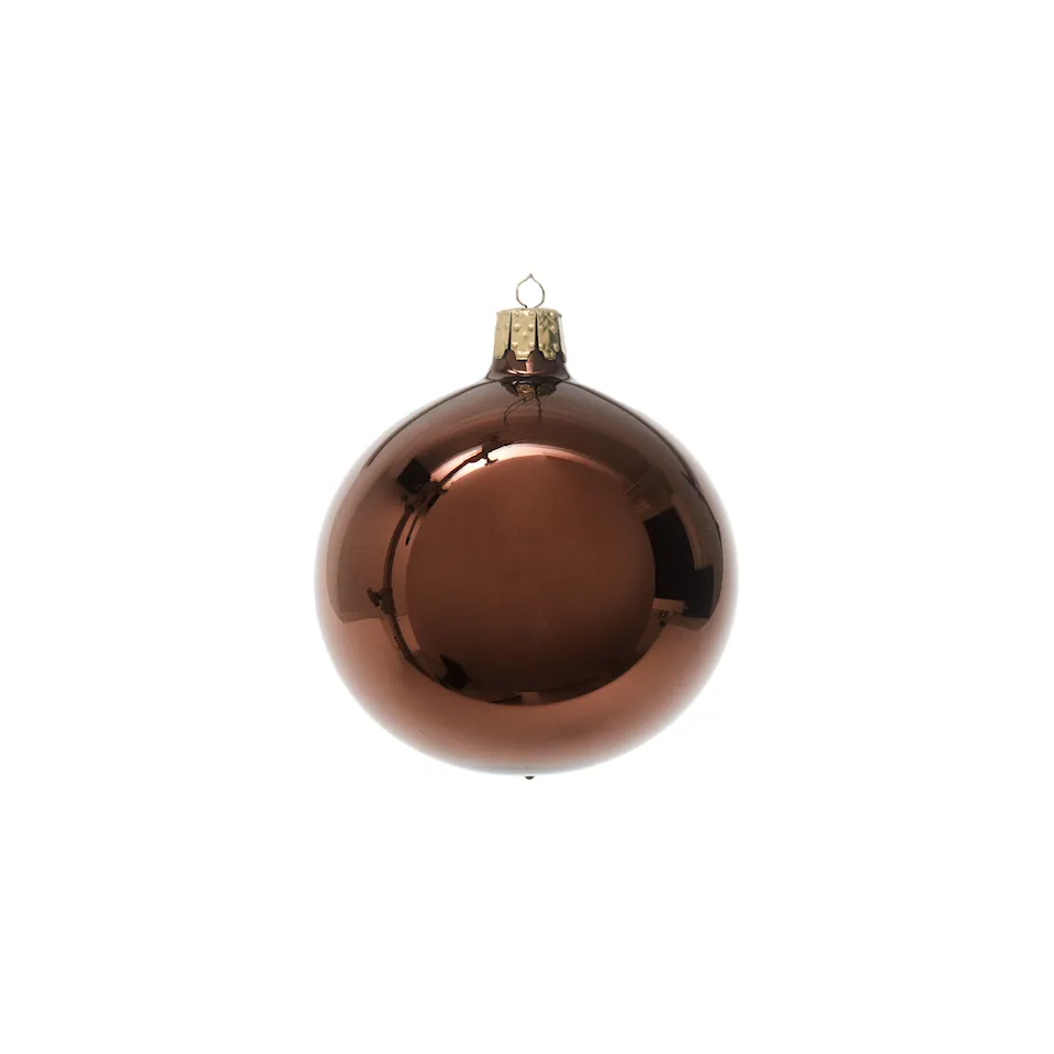 Glass Baubles / Shiny Brown