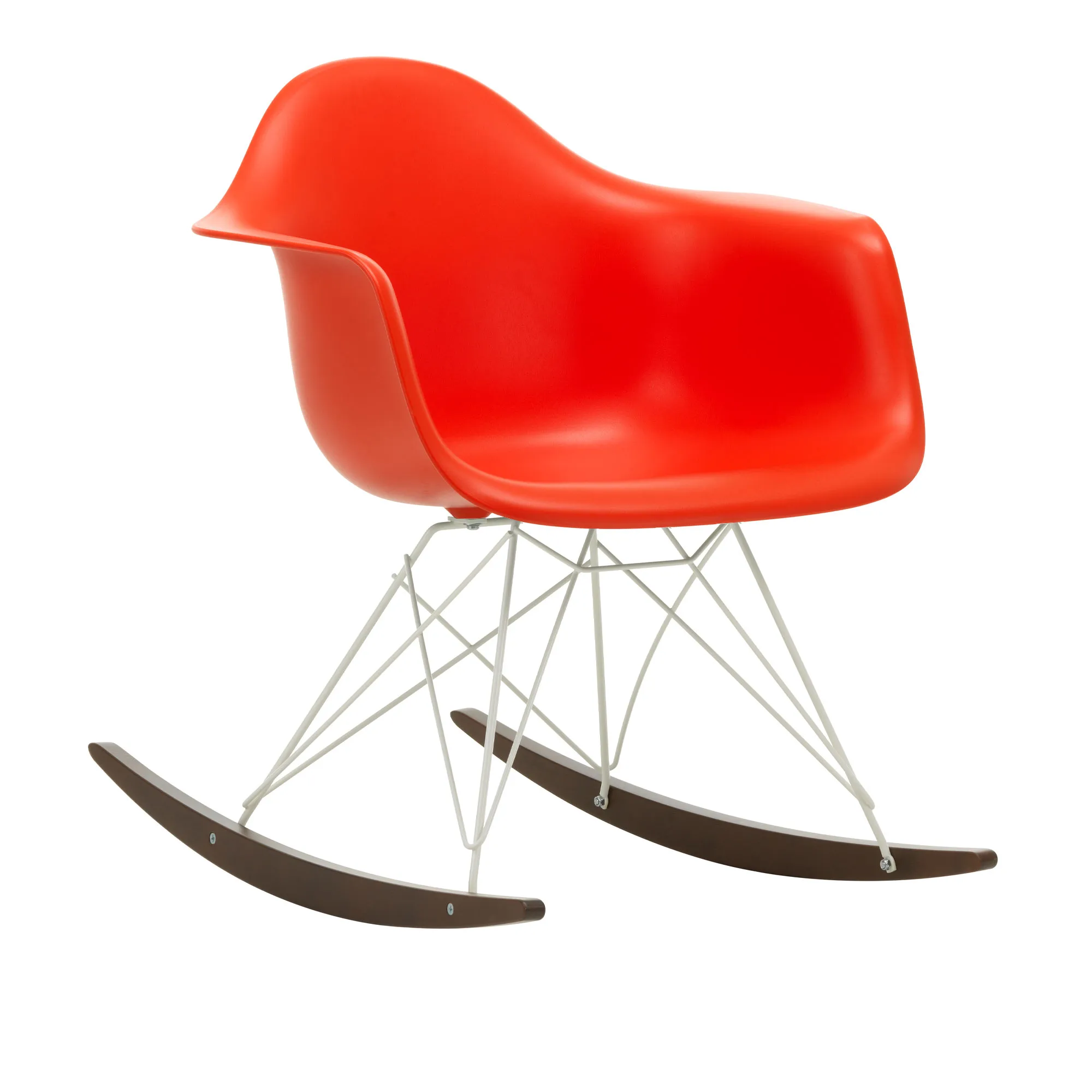 Eames RE Plastic Armchair RAR keinutuoli White/Dark Maple - 1