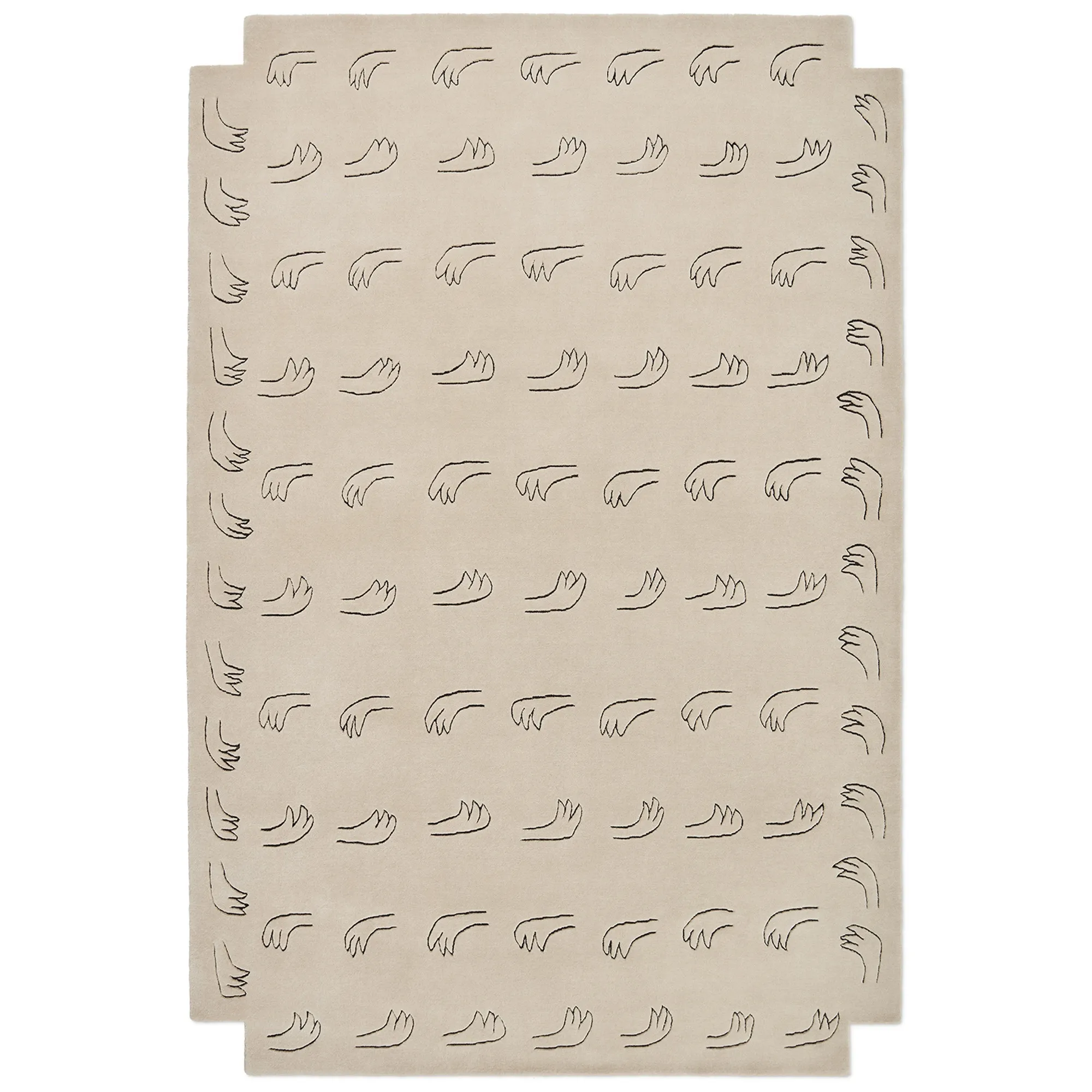 All Hands Light Sand wool rug - 1