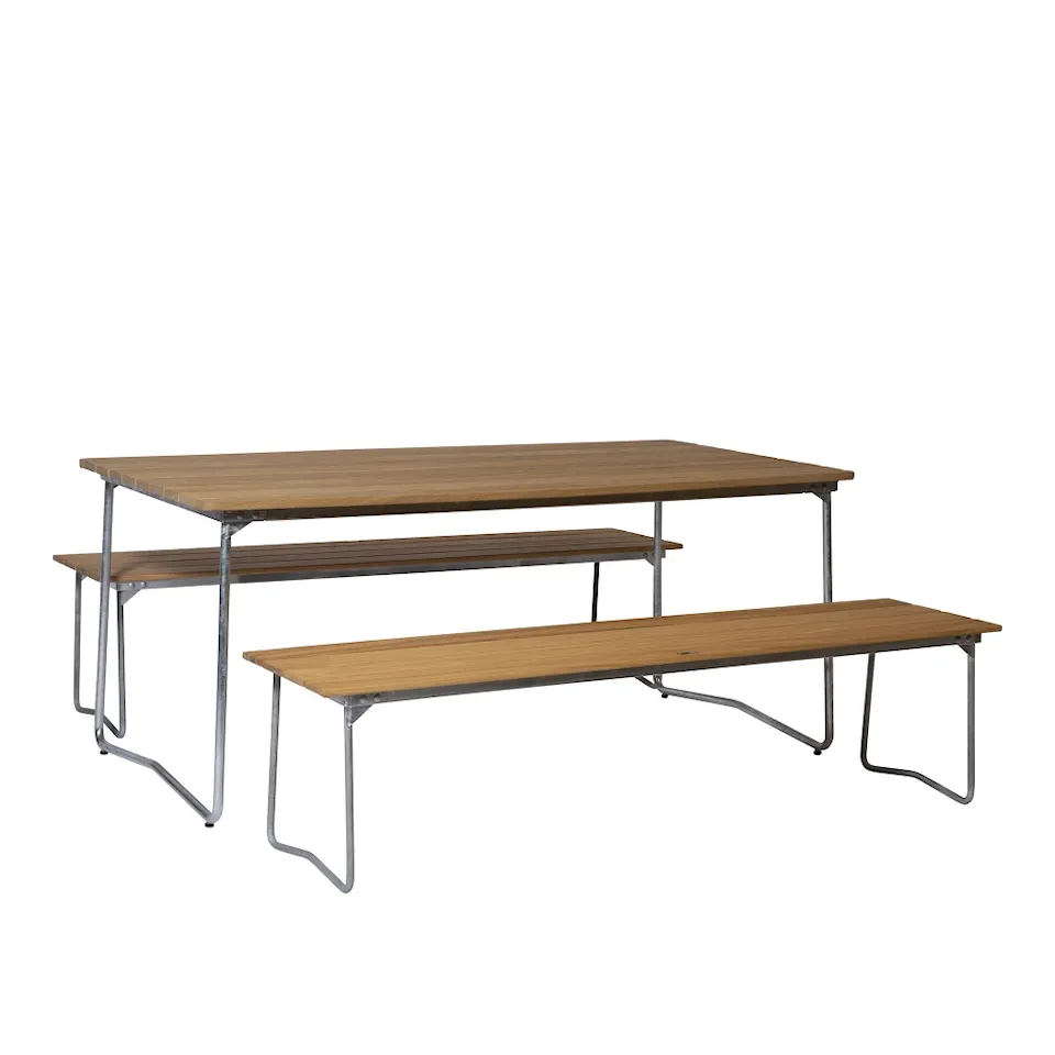 Classic series dining set with dining table & 2 garden benches