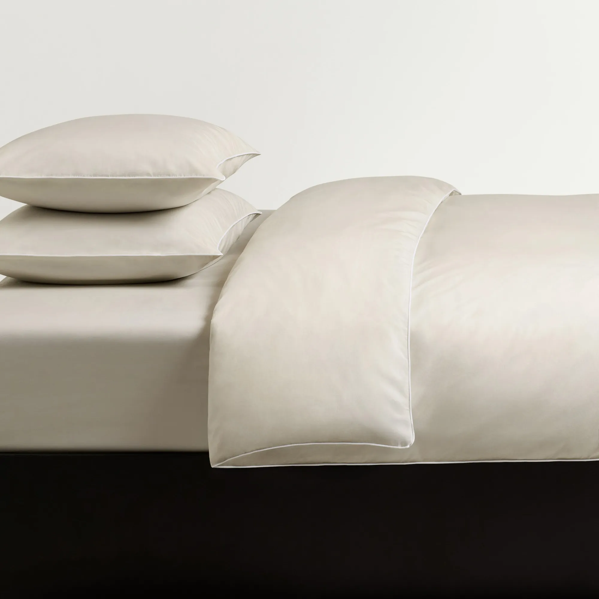 Percale Sand/White tyynyliinat 2 kpl - 4