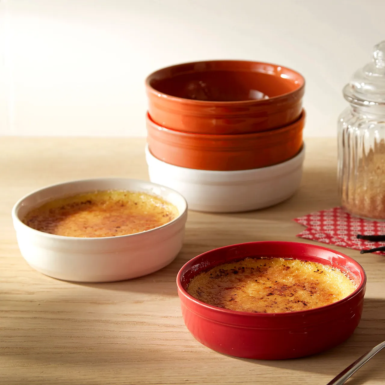 Creme Brulee Form Set 2 pcs Red