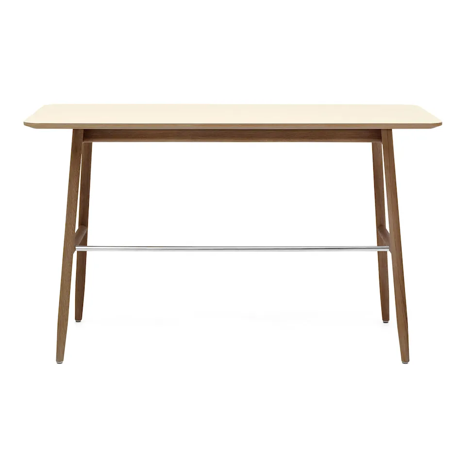 Icha - Desk, Walnut Stained Beech, Desktop Linoleum 4157 Pearl