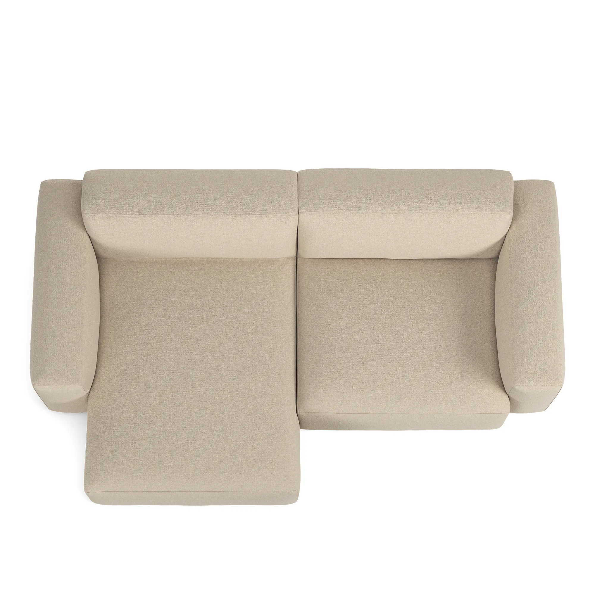 Brick 2-Seater Chaise Lounge Left - 8