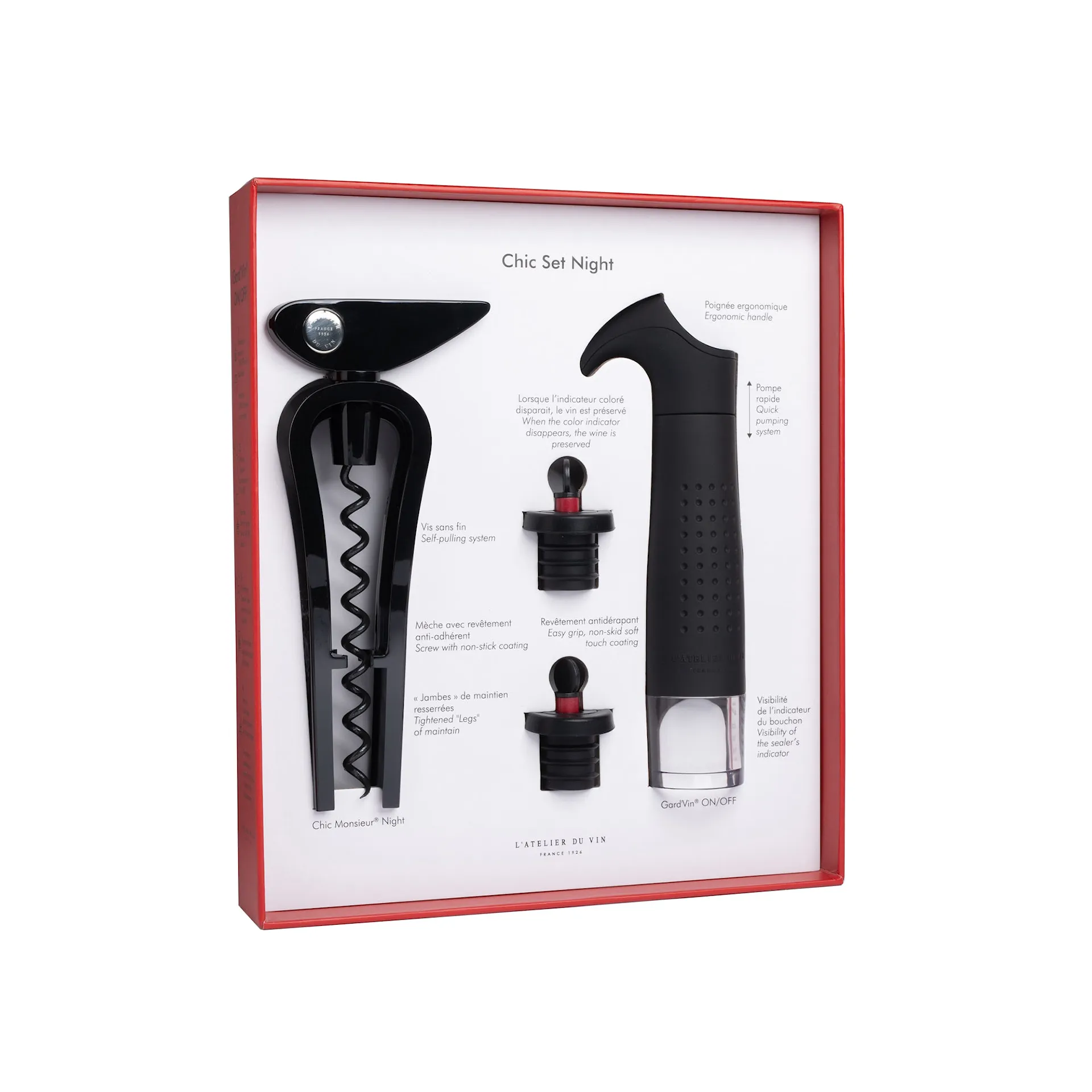 Wine accessories in 4 parts Chic Set Night - L'Atelier du Vin - NO GA